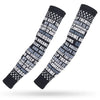 Black arm sleeves with white stars and text that reads Help Them My World Is Awesome
