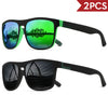 Classic Square Polarized Sunglasses - UV400 Protection for Driving, Fishing & Cycling