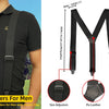 Airport-Friendly Y-Back Suspenders with Plastic Clips