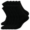 A stack of black men's essential warm socks for outdoor activities.
