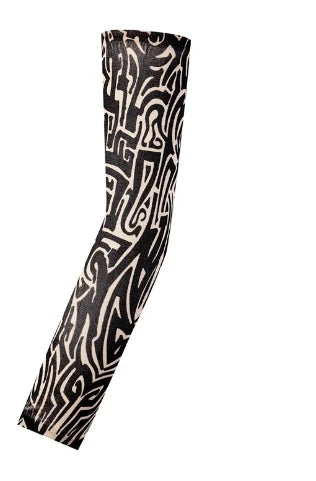 Black and beige seamless tattoo sleeves for sun protection