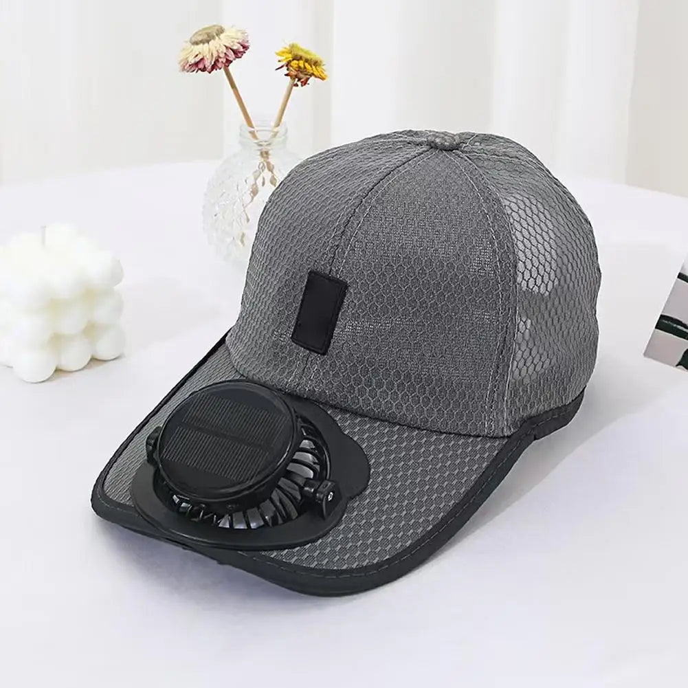 Solar & USB Powered Cooling Fan Hat