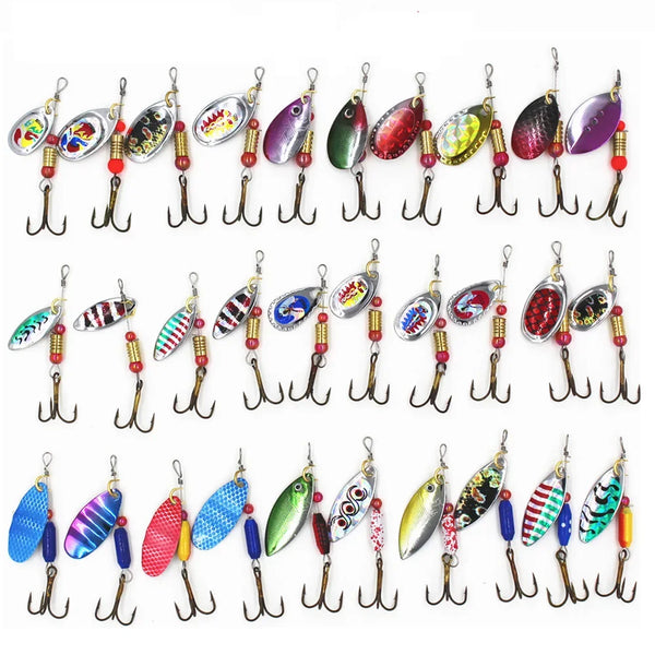 Metal Spinner Fishing Lure Kit (30 Pieces)
