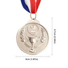 A gold sports achievement medal with a laurel wreath design and the number 2, suspended from a red, white, and blue ribbon.