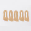 A pack of five ultra-thin invisible boat socks in a natural tan color.