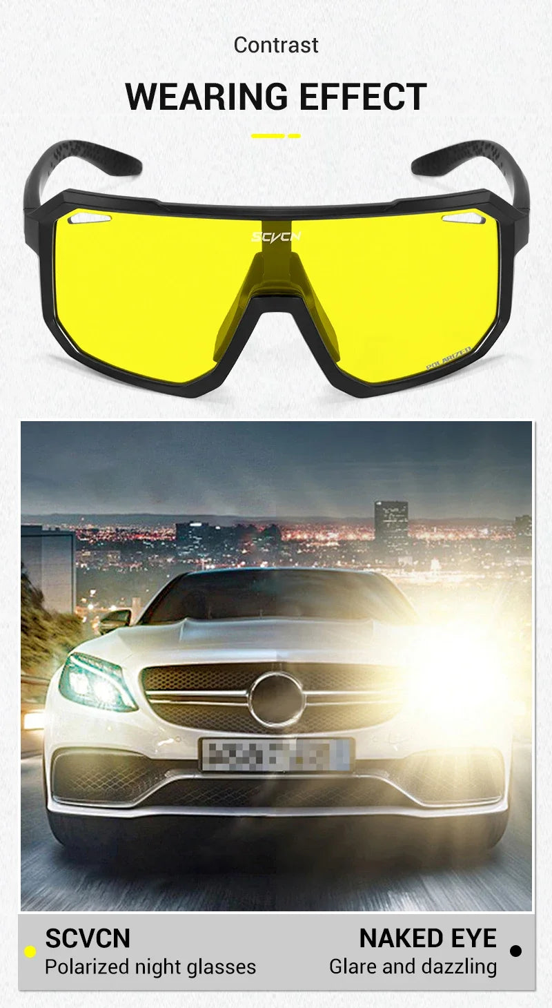 Oversized UV400 Sports Sunglasses for Men