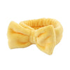 Yellow microfiber spa headband and wristband set