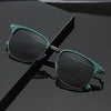 Vintage Half-Frame Sunglasses with UV400 Protection