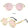 Retro Round Metal Sunglasses with UV400 Protection