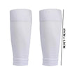 Pair of white compression sports socks for football and team activities
