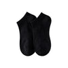 A pair of black thin ankle socks for athletic and daily wear.
