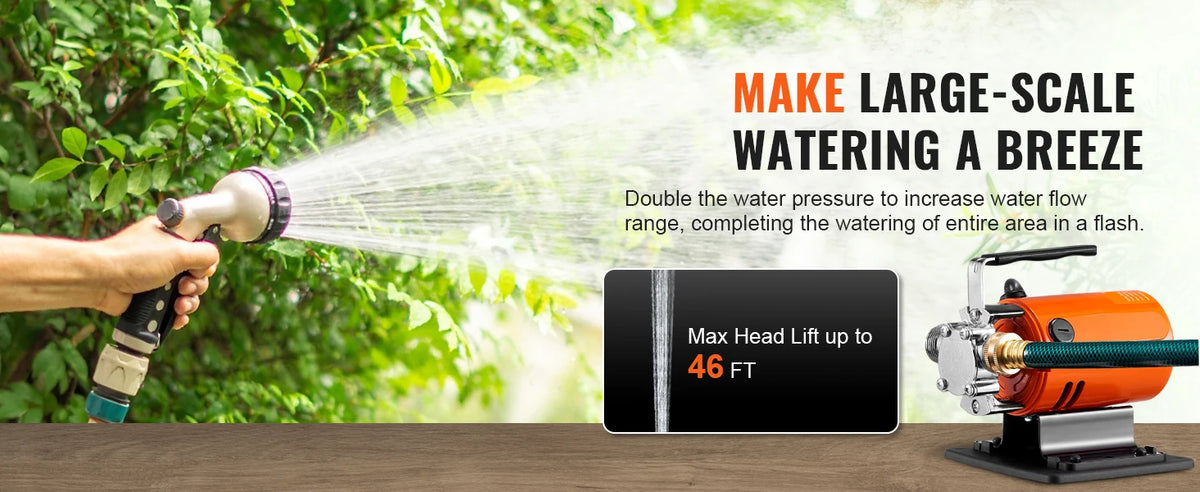 Portable Electric Utility Pump for Gardens, Pools, and Rain Barrels