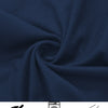 Dark navy blue fabric in a gathered swirl, highlighting non see-through and super soft features of yoga leggings.