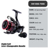 High-Speed Spinning Fishing Reel with Interchangeable Handle