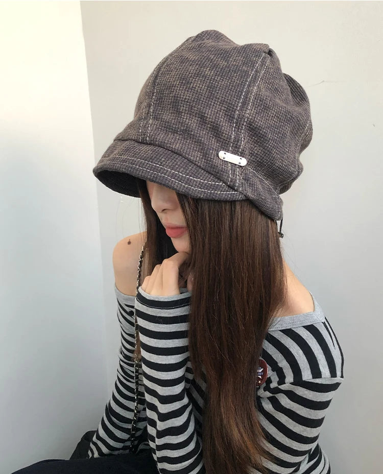 Retro Knit Fisherman Beanie for Women – Warm & Comfortable Winter Hat