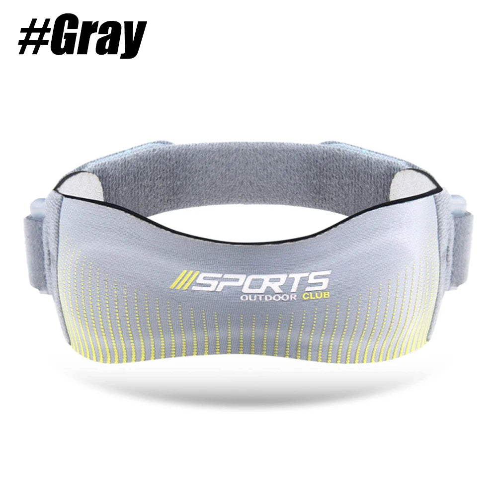 Gray adjustable patellar tendon support strap for sports and outdoor club use