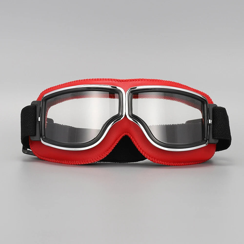 Vintage Leather Motorcycle Goggles