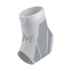 Gray compression ankle support foot sleeve with a mesh pattern and an M logo.