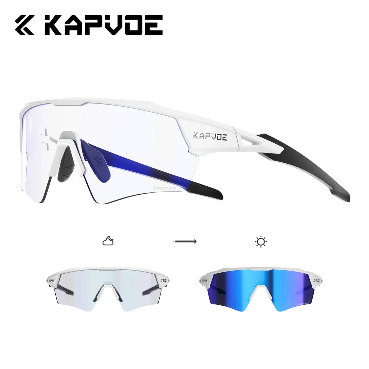 Photochromic Cycling Sunglasses with UV400 Protection
