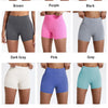 Collection de shorts de yoga et de sport à taille haute en compression, dans diverses couleurs comme marron, violet, noir, gr