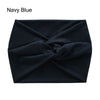 Bandeau tressé en tissu bohème bleu marine