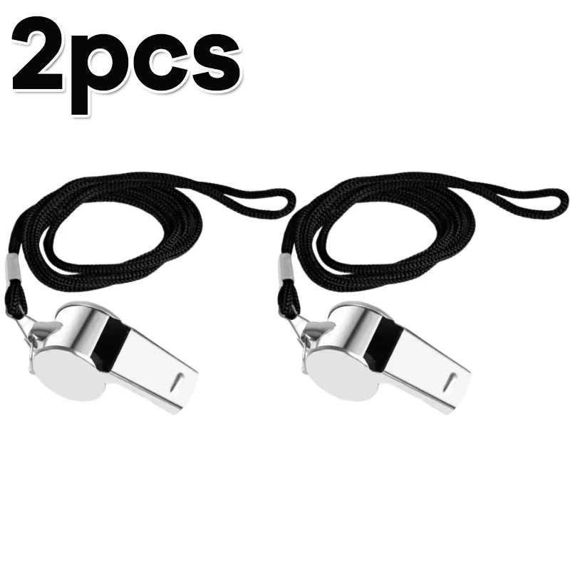 Professional Stainless Steel Whistle with Lanyard