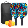 2-Piece Fiberglass Pickleball Paddle Set with 4 Balls for Beginners