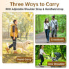 Three ways to carry a water bottle carrier bag with an adjustable shoulder strap and handheld strap
