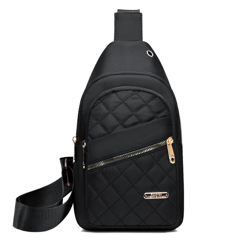 Nylon Crossbody Chest Bag for Women – Large Capacity, Adjustable Strap
