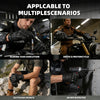 A set of durable leather riding gloves shown in various contexts including task execution, motorcycle riding, outdoor sports,
