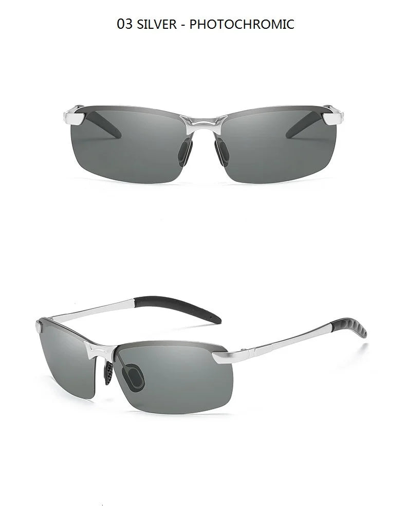 Photochromic Polarized Sunglasses with Alloy Frame