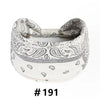 White boho print cotton headbands for hair and workout