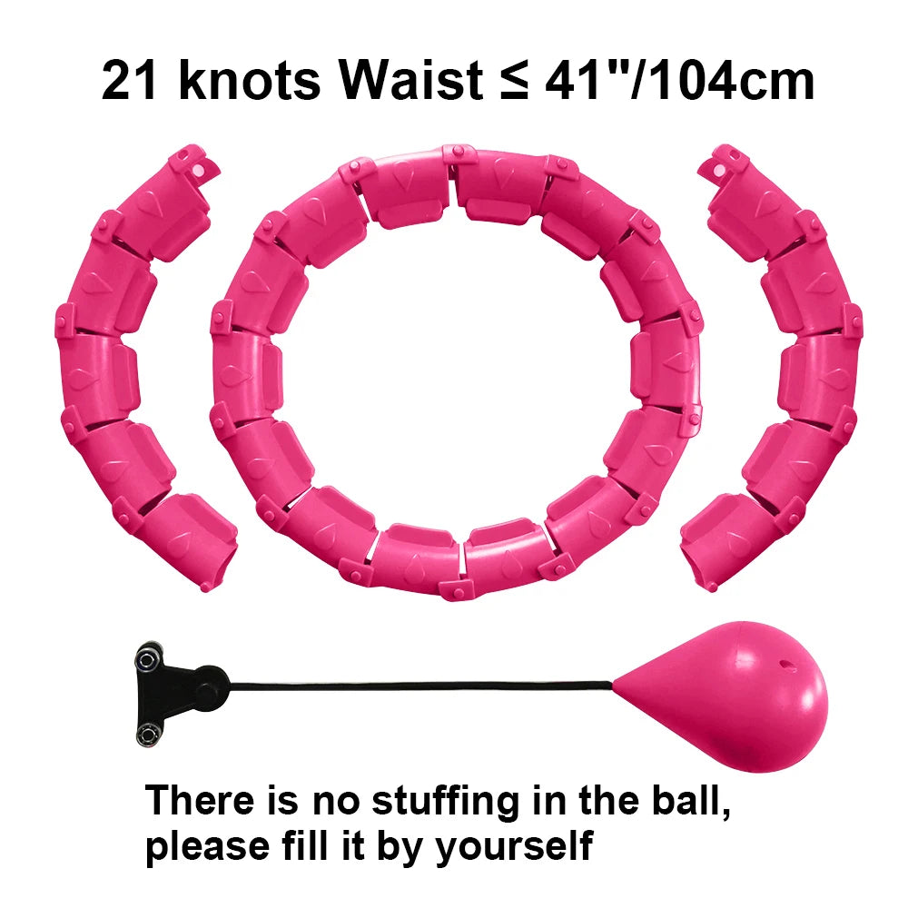 Adjustable Weighted Exercise Hoop for Core and Waist Toning
