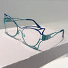 Vintage Oversized Cat Eye Blue Light Glasses for Women