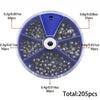 Assorted Removable Split Shot Sinkers for Fishing