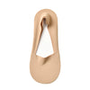 A pair of tan silicone anti-slip summer socks shown from the top view.