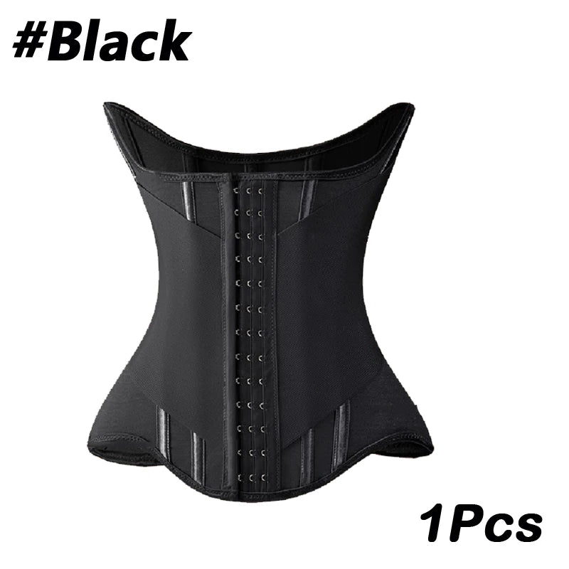 Black invisible waist trainer corset for tummy control