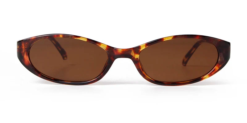 Retro Tortoiseshell Oval Sunglasses