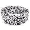 Black and white leopard print women's sports headband