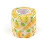 Roll of yellow and green fruit pattern elastic bandage tape for joints