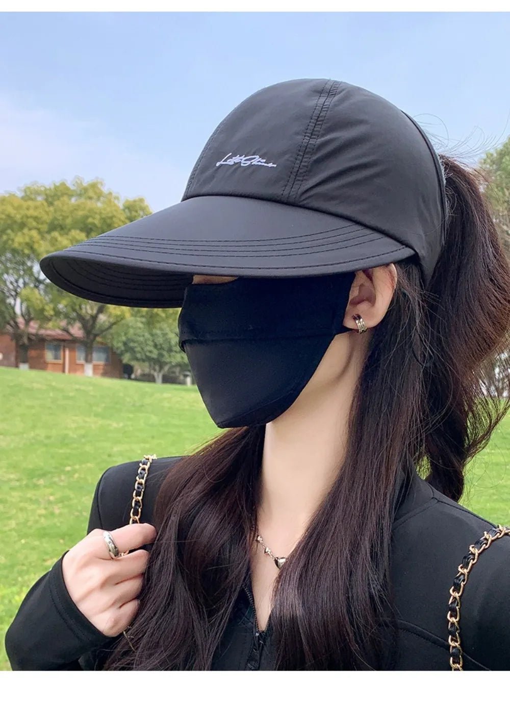 Foldable Wide Brim Sun Hat with Adjustable Strap