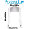 White ice silk sun protection arm sleeves displayed with size measurements.