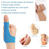 Cinta kinesiológica azul para soporte de pulgar y articulaciones, utilizada para aliviar artritis, desgarros de ligamentos, e