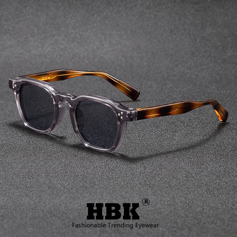 Retro Classic Square Frame Sunglasses with UV400 Protection