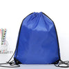 A bright blue drawstring storage bag with black trim, shown against a white background.