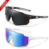 A pair of youth UV400 sunglasses with a square frame, shown in black and white patterns.