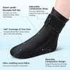 Black reusable soft gel compression socks designed for ankle and foot pain relief