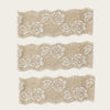 Diadema de encaje beige para fitness y yoga