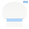 A white invisible body shaping patch with a light blue wavy layer on the lower half.