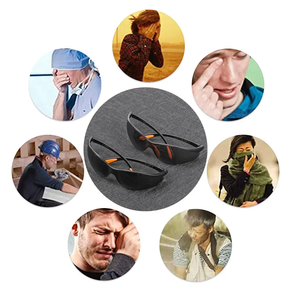 Anti-Shock Safety Glasses with Scratch-Resistant Lenses